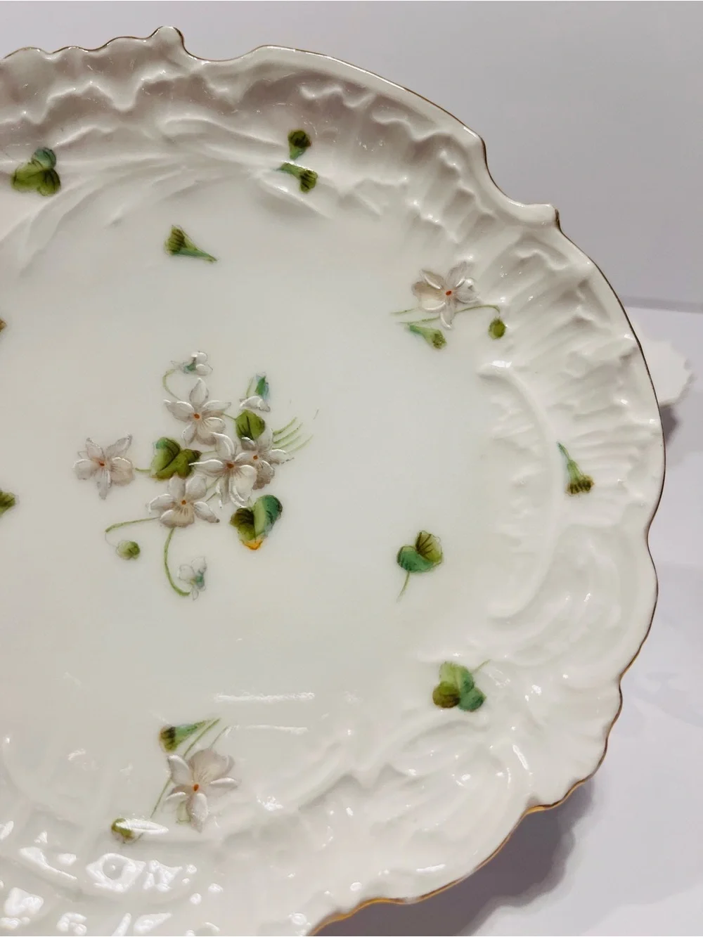 Antique Victoria Carlbad Austria 1890’s Set of 3 Porcelain Plates Hand Painted